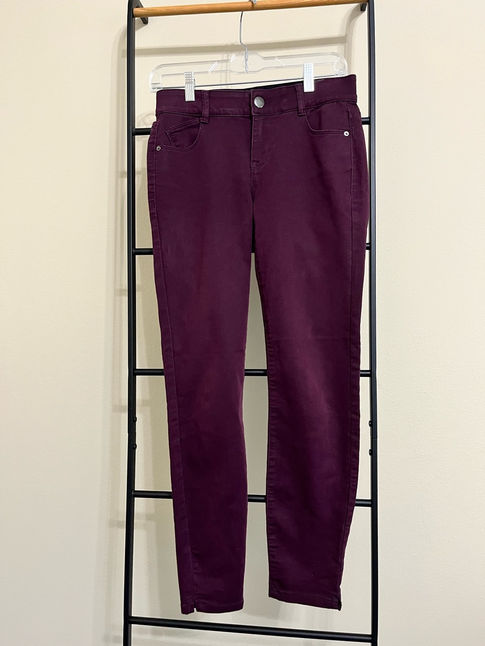 Knox Rose Plum Purple Skinny Jeans Size 4 Ankle Pants High Quality